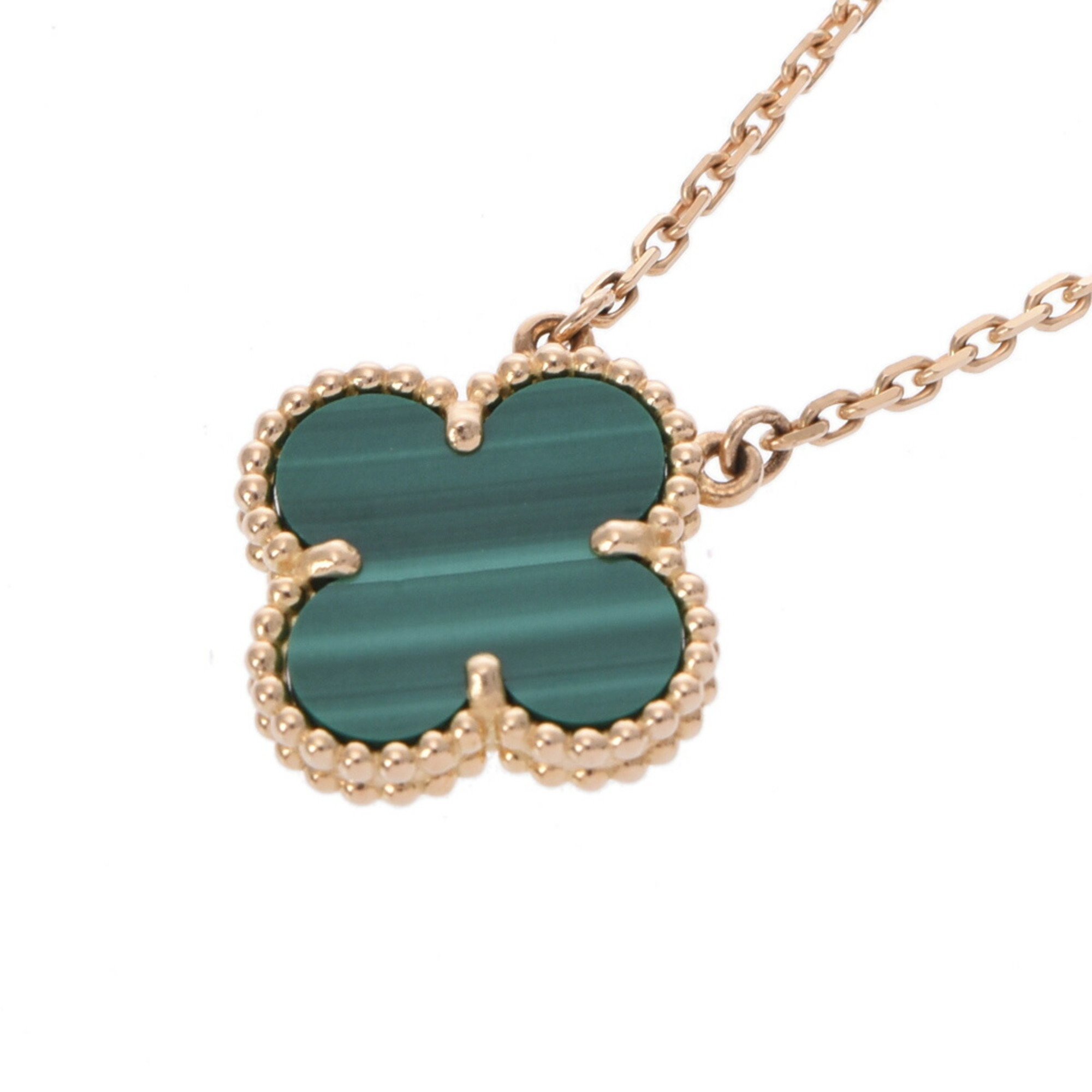 VAN CLEEF & ARPELS Alhambra Malachite Gold/Green VCARO9VA00 Women's 18K Yellow Gold Necklace