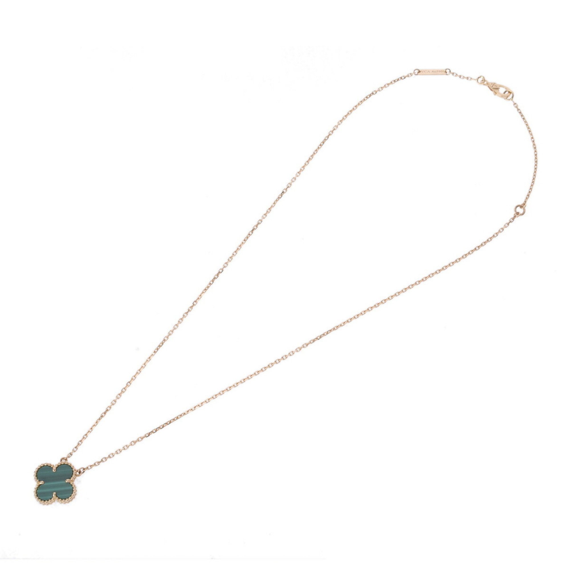 VAN CLEEF & ARPELS Alhambra Malachite Gold/Green VCARO9VA00 Women's 18K Yellow Gold Necklace