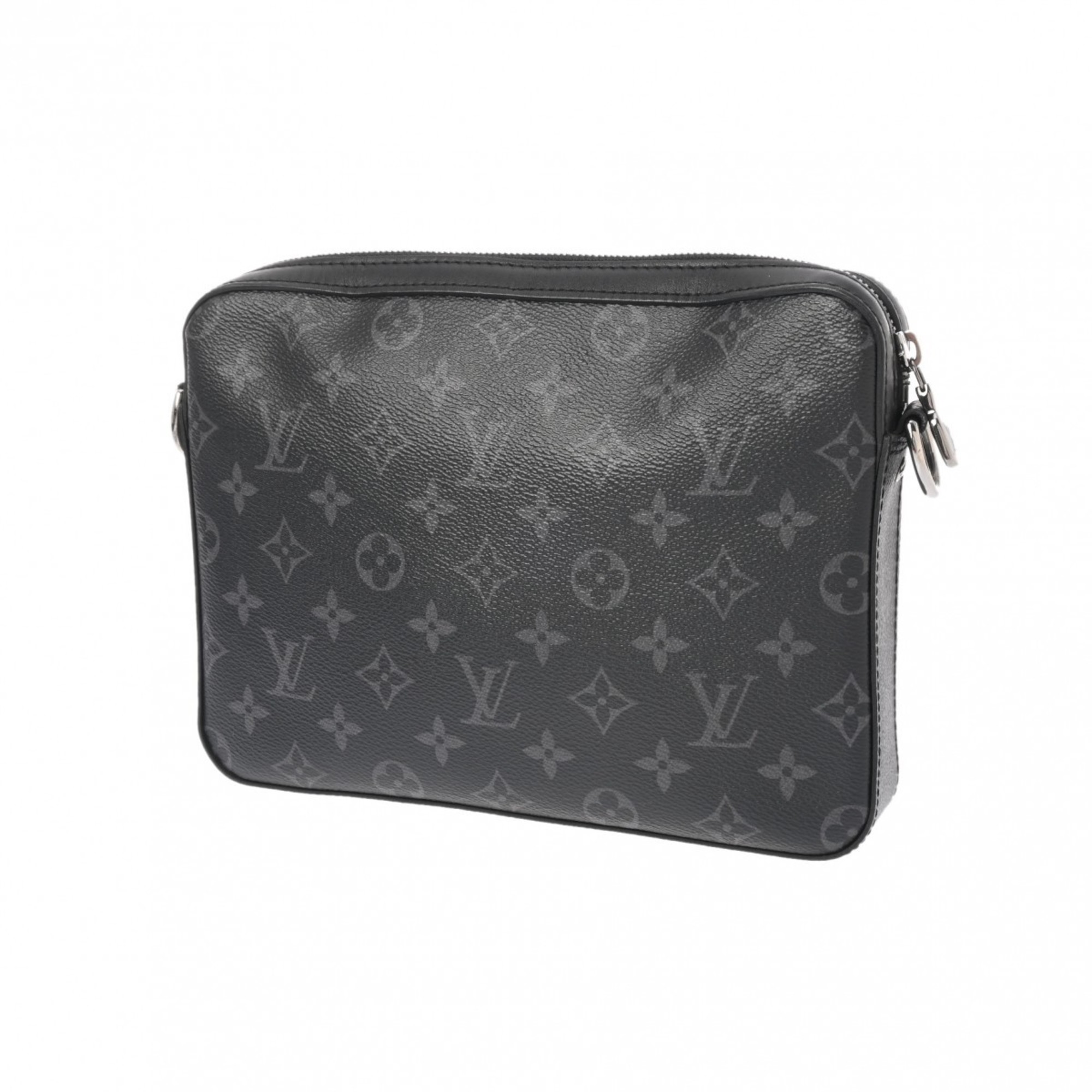 LOUIS VUITTON Louis Vuitton Monogram Eclipse Trio Black/Grey M69443 Men's Canvas Shoulder Bag