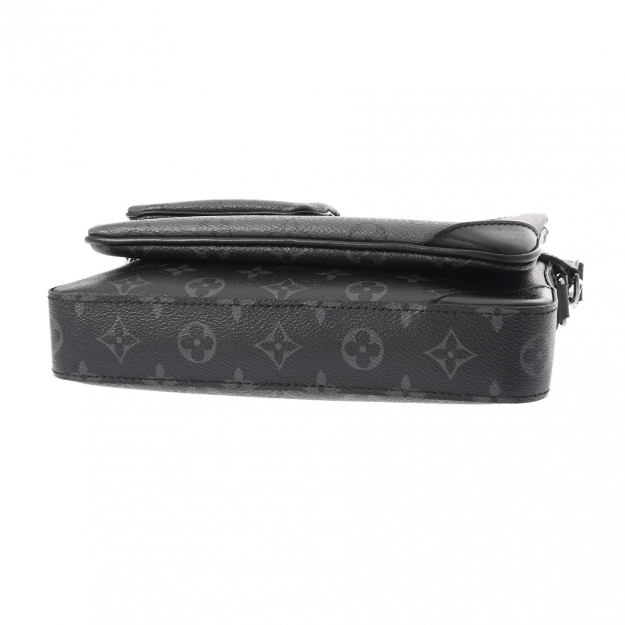 LOUIS VUITTON Louis Vuitton Monogram Eclipse Trio Black/Grey M69443 Men's Canvas Shoulder Bag