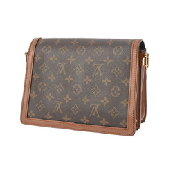 LOUIS VUITTON Louis Vuitton Monogram Reverse Dauphine MM Brown M45958 Women's Canvas Shoulder Bag