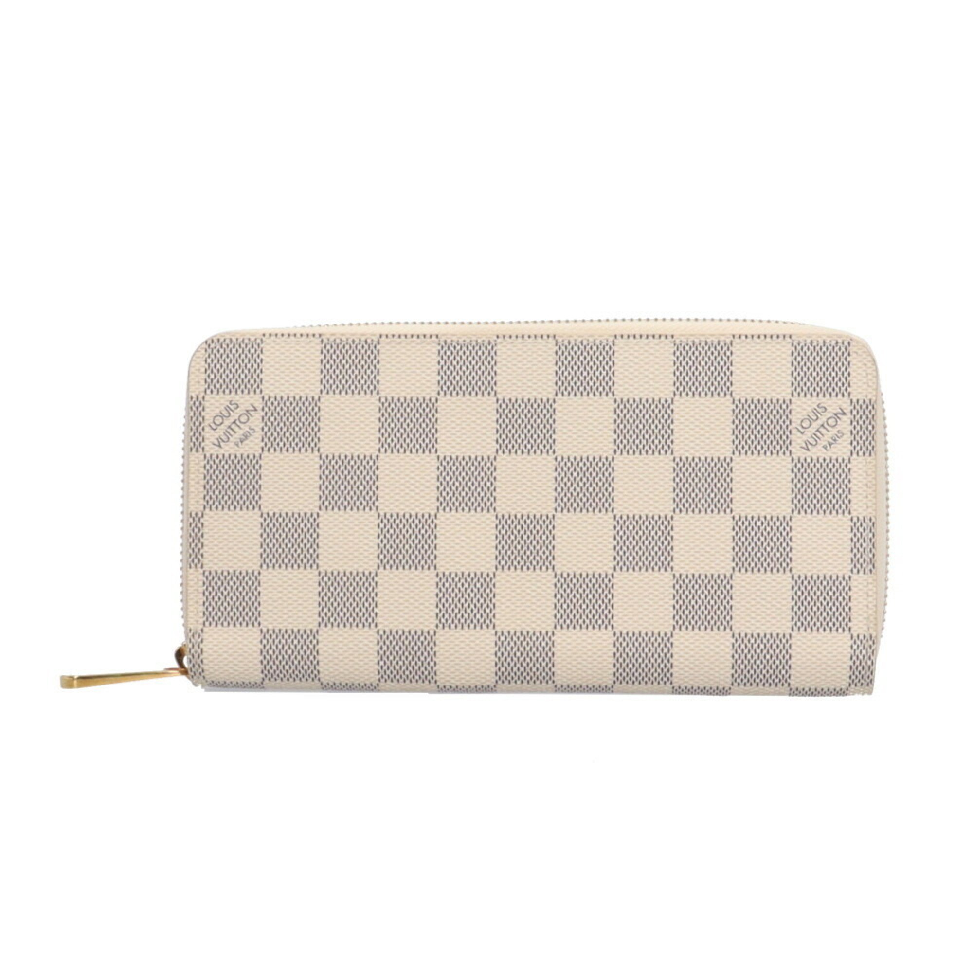 Louis Vuitton Zippy Damier Azur Long Wallet Canvas N63503 Unisex LOUIS VUITTON