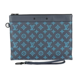 LOUIS VUITTON Louis Vuitton Pochette To Go Second Bag M82321 Monogram Shadow Calf BLEU NAVY RIVER Blue Navy River Black Hardware Wristlet Clutch Pouch