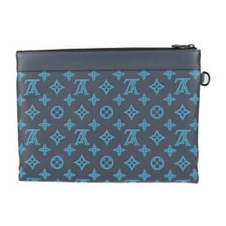 LOUIS VUITTON Louis Vuitton Pochette To Go Second Bag M82321 Monogram Shadow Calf BLEU NAVY RIVER Blue Navy River Black Hardware Wristlet Clutch Pouch