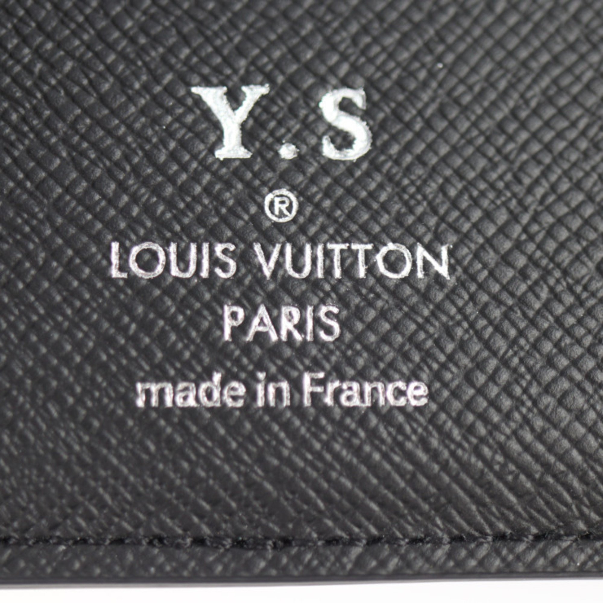 LOUIS VUITTON Louis Vuitton Organizer de Poche Business Card Holder/Card Case M30283 Taiga Black Holder Pass