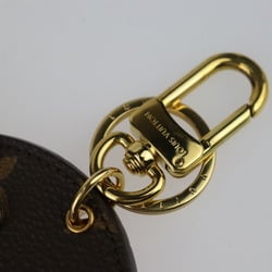 LOUIS VUITTON Louis Vuitton Porte Cle Animal Face Keychain M68216 Monogram Canvas Leather Beads Brown Multicolor Keyring Bag Charm