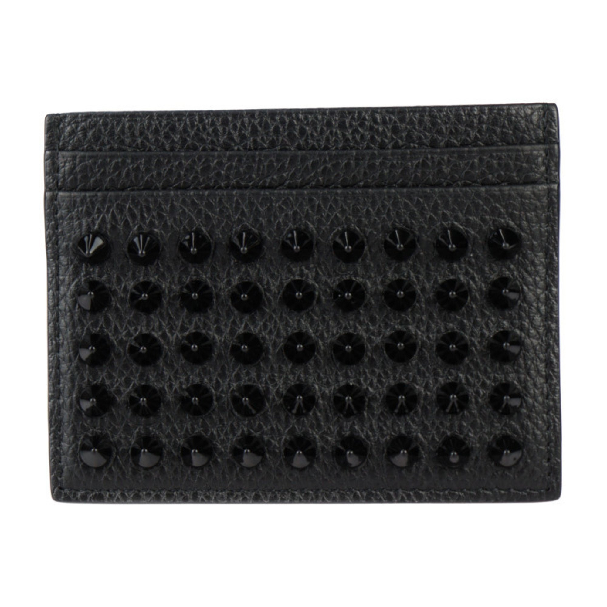 Christian Louboutin Business Card Holder/Card Case 1175211 Leather Black Holder Studs