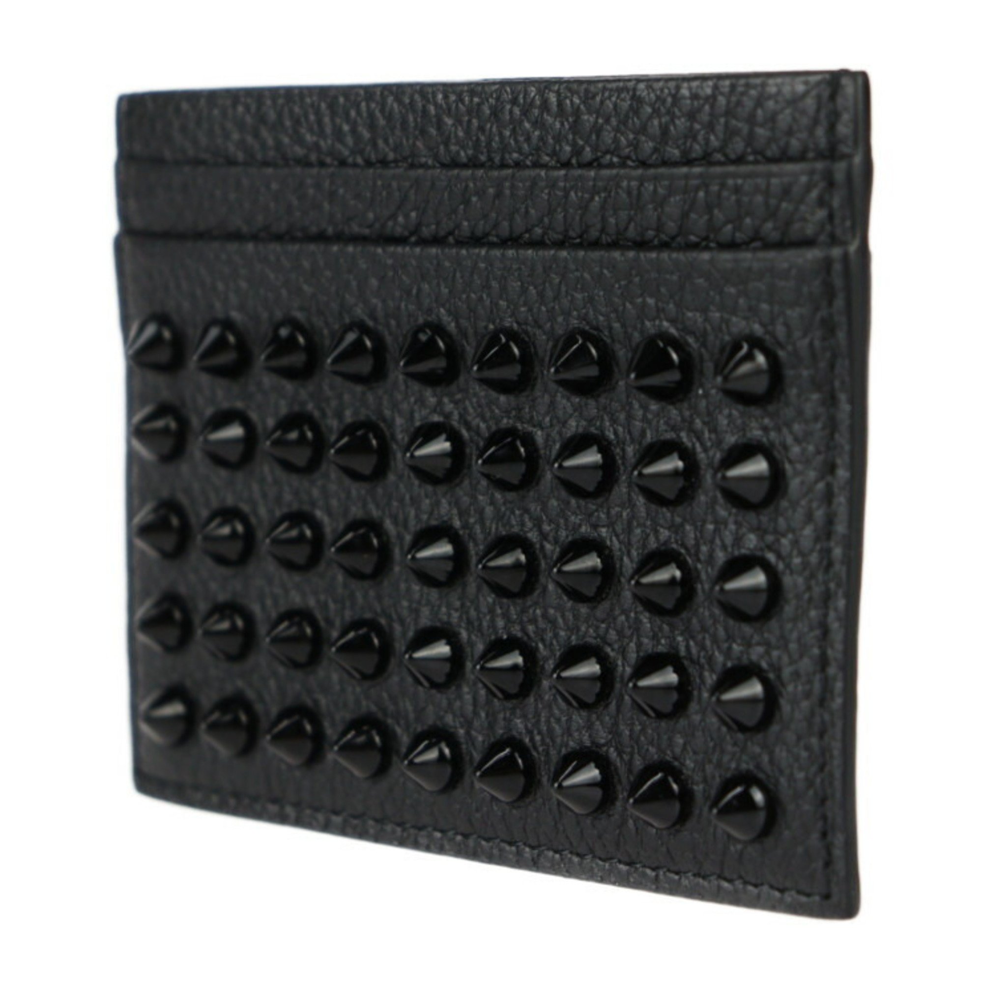 Christian Louboutin Business Card Holder/Card Case 1175211 Leather Black Holder Studs