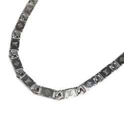 LOUIS VUITTON Louis Vuitton Necklace Monogram Tie Up M00919 Metal Silver