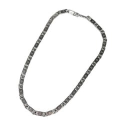 LOUIS VUITTON Louis Vuitton Necklace Monogram Tie Up M00919 Metal Silver