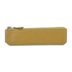 HERMES Hermes Piccolo Pen Case - Chevre Yellow Pencil □L Engraved