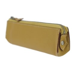 HERMES Hermes Piccolo Pen Case - Chevre Yellow Pencil □L Engraved