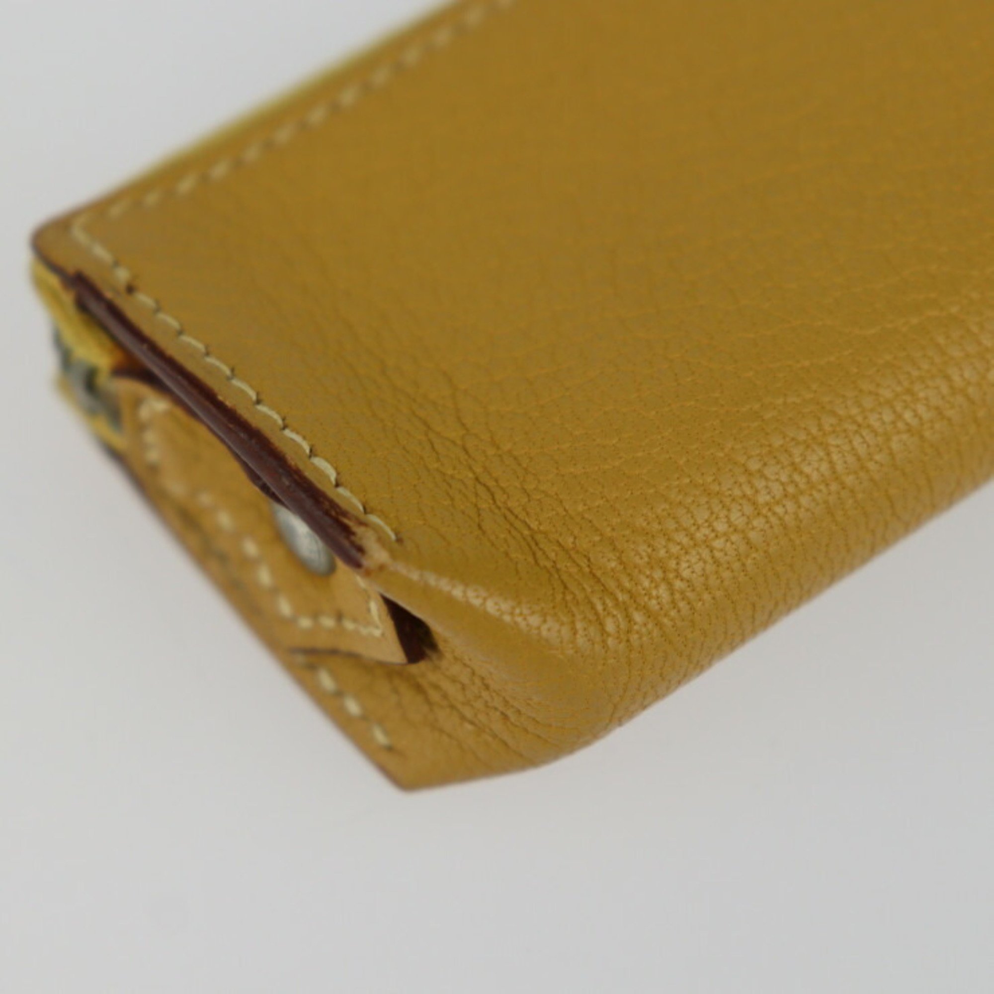 HERMES Hermes Piccolo Pen Case - Chevre Yellow Pencil □L Engraved