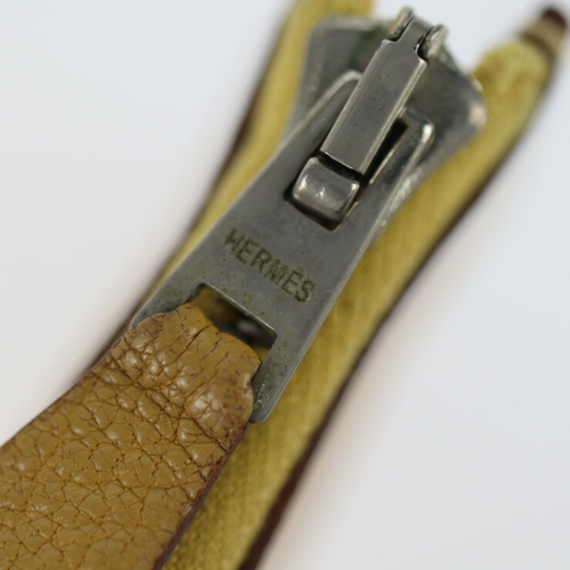 HERMES Hermes Piccolo Pen Case - Chevre Yellow Pencil □L Engraved