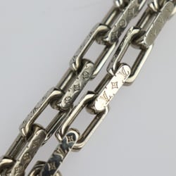 LOUIS VUITTON Louis Vuitton Collier Chain Monogram Necklace M64196 Metal Silver