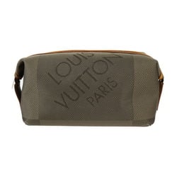 LOUIS VUITTON Louis Vuitton Truss Albatross Second Bag M93089 Damier Geant Canvas Leather Tail Khaki Brown Clutch Pouch