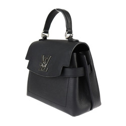 LOUIS VUITTON Louis Vuitton Lock Me Ever Handbag M20997 Grained Calf Leather Black Shoulder Bag Turnlock