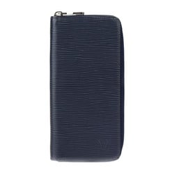 LOUIS VUITTON Louis Vuitton Zippy Wallet Vertical Epi Long M60964 Leather Blue Nuit Round