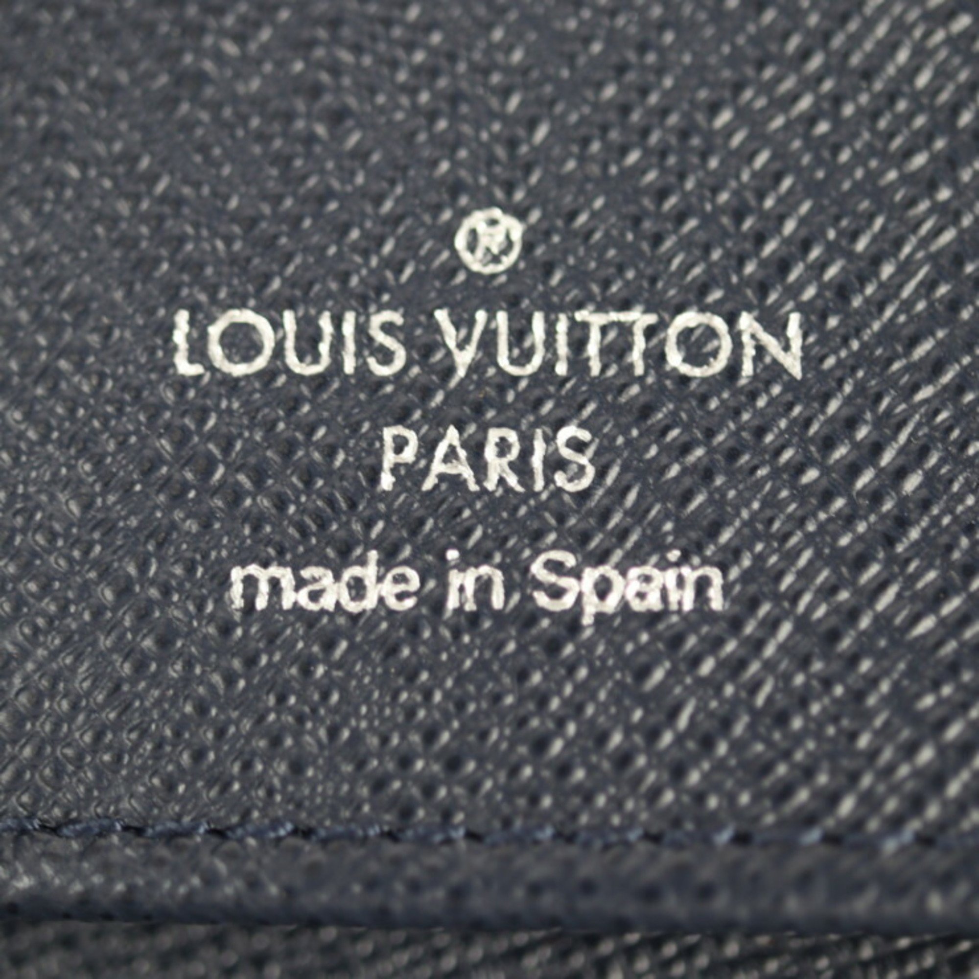 LOUIS VUITTON Louis Vuitton Zippy Wallet Vertical Epi Long M60964 Leather Blue Nuit Round