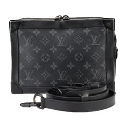 LOUIS VUITTON Louis Vuitton Soft Trunk Shoulder Bag M44730 Monogram Eclipse Leather Black