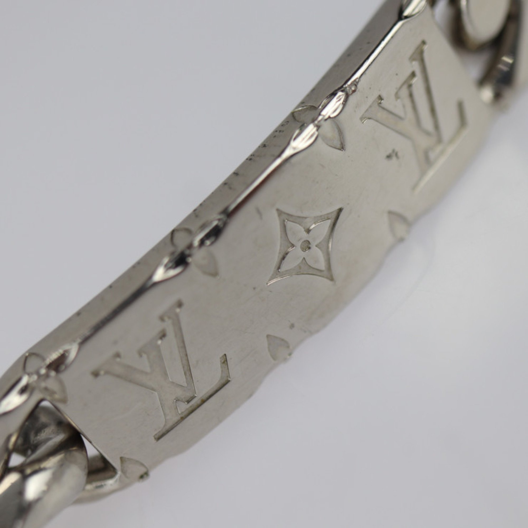 LOUIS VUITTON Louis Vuitton Chain Bracelet Monogram M00269 Metal Silver