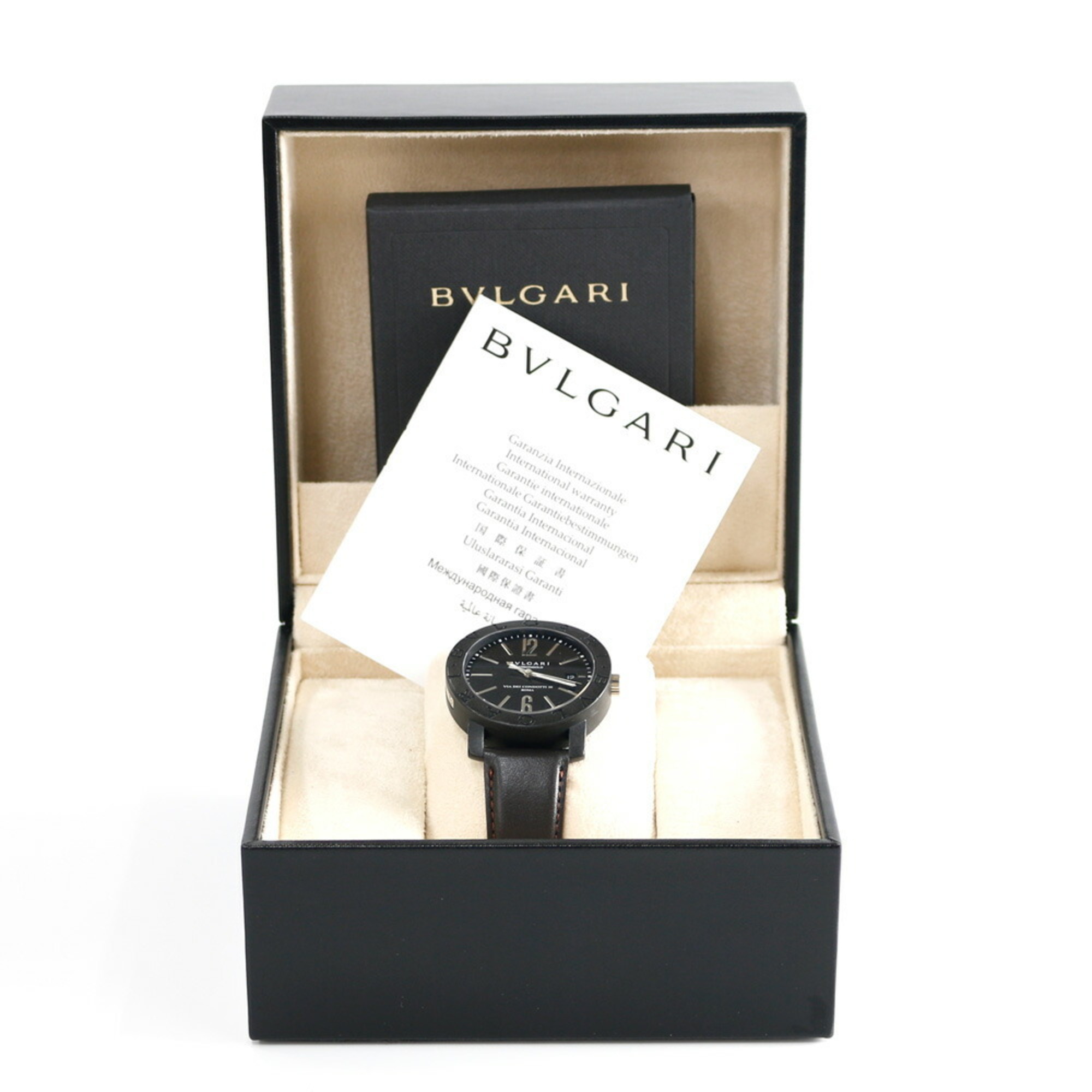 BVLGARI Wristwatch Titanium BB40CL Automatic Men's Overhauled RWA01000000005068