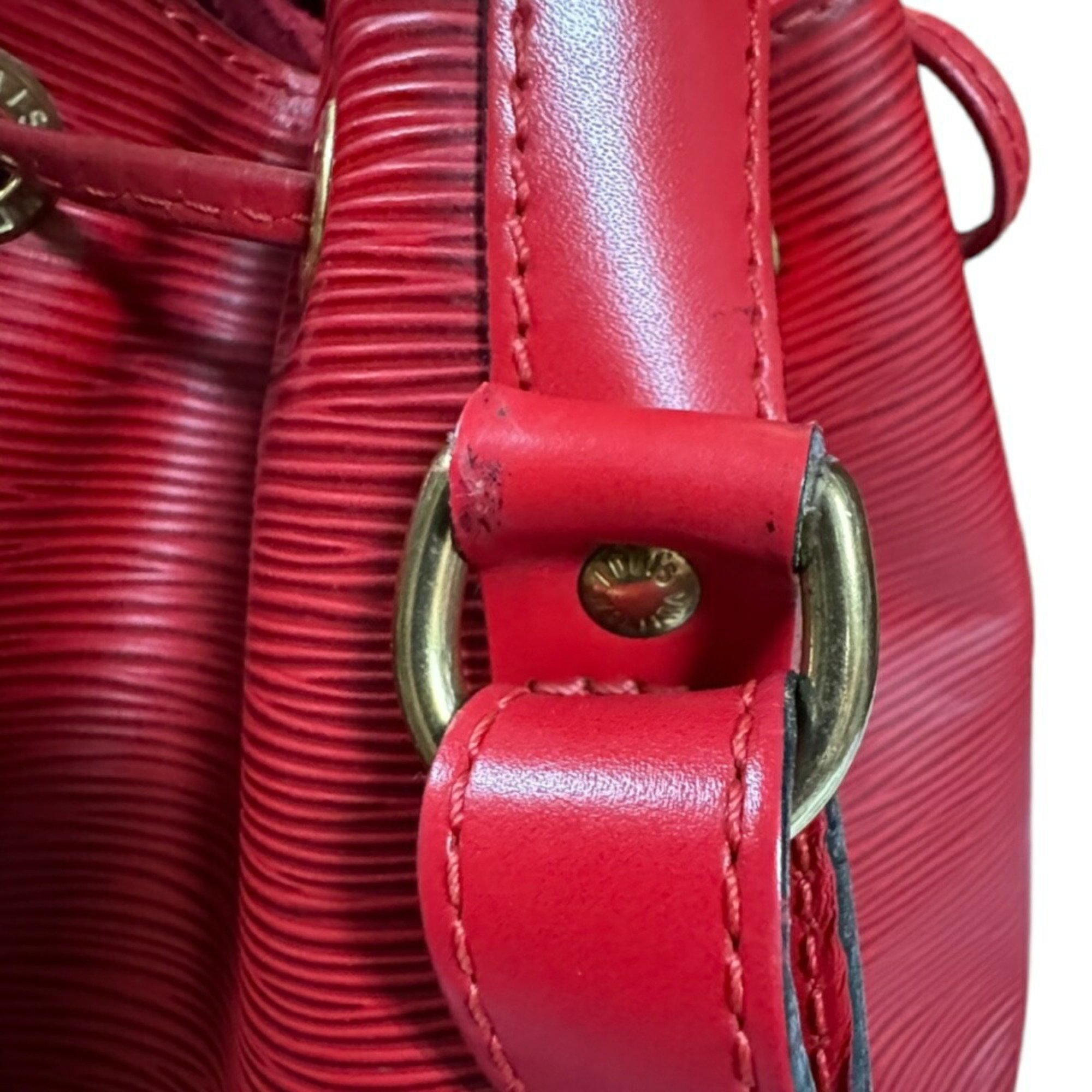 Louis Vuitton Petit Noe Epi Shoulder Bag Leather M44107 Red Women's LOUIS VUITTON