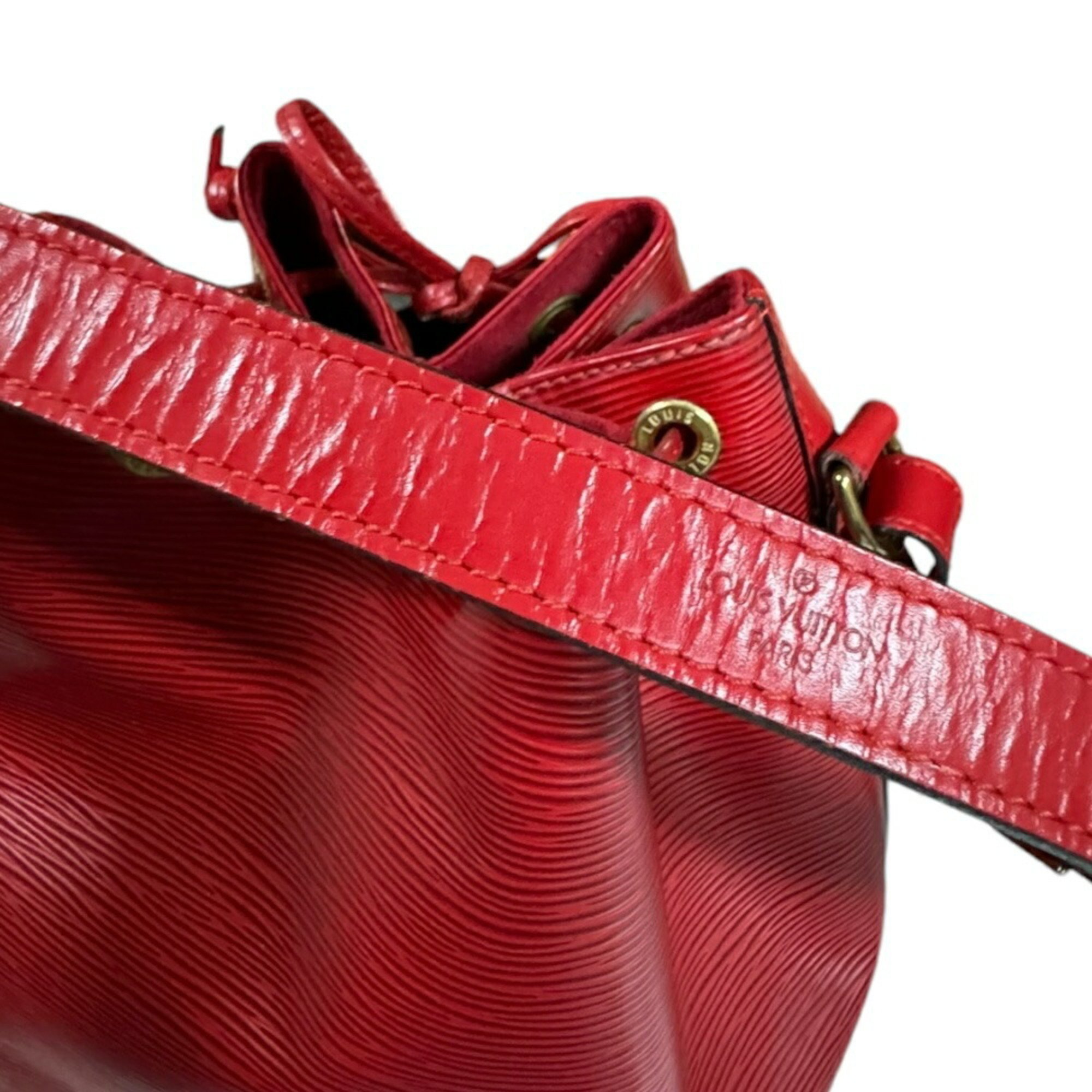 Louis Vuitton Petit Noe Epi Shoulder Bag Leather M44107 Red Women's LOUIS VUITTON