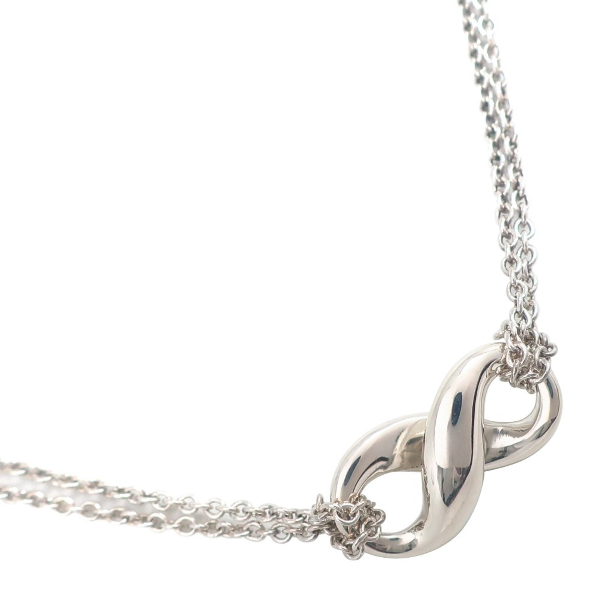 Tiffany TIFFANY&Co. Infinity Necklace Silver 925 Approx. 6.6g Women's