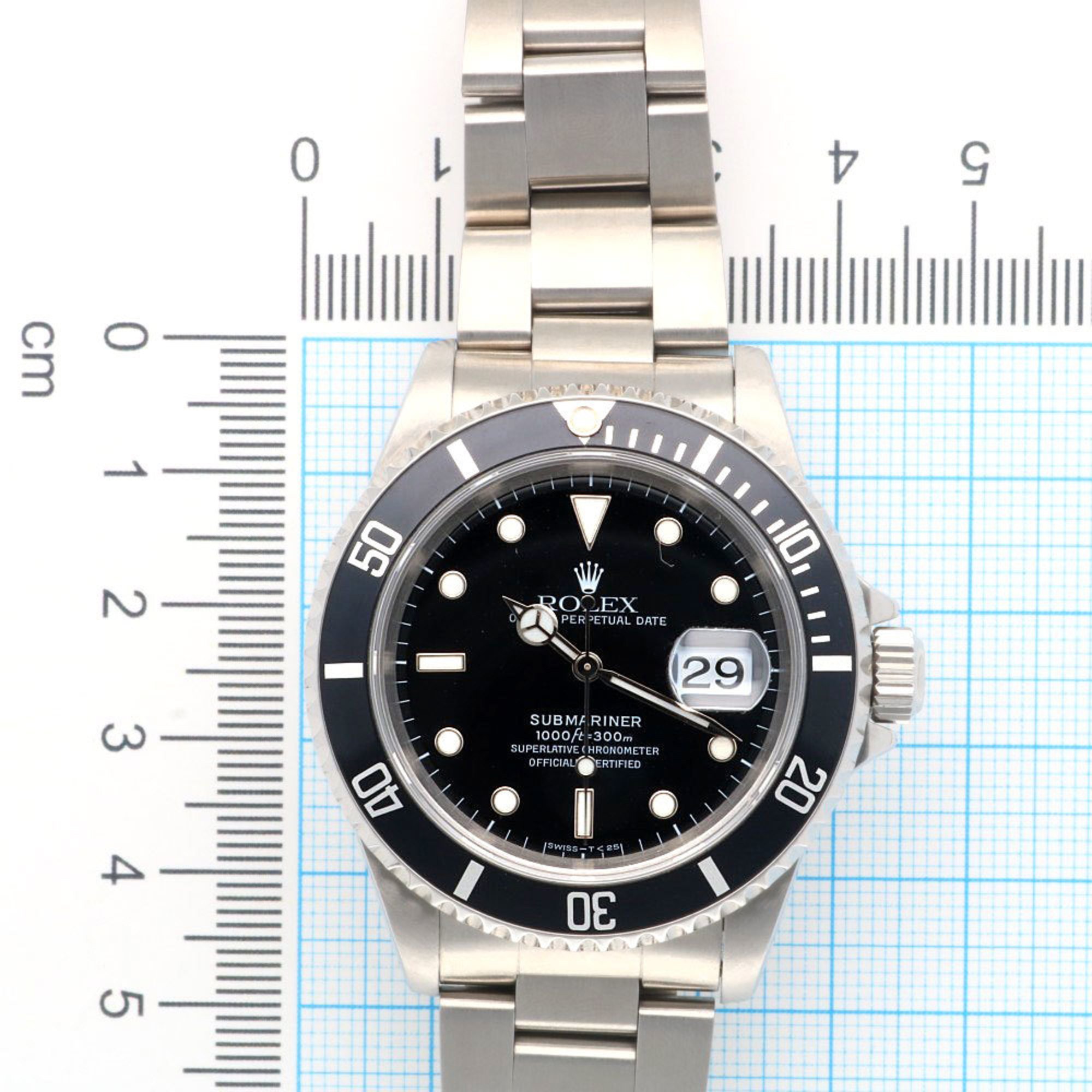 Rolex Submariner Oyster Perpetual Watch Stainless Steel 16610 Automatic Men's ROLEX U-Serial 1997 Model Overhauled RWA01040000006263