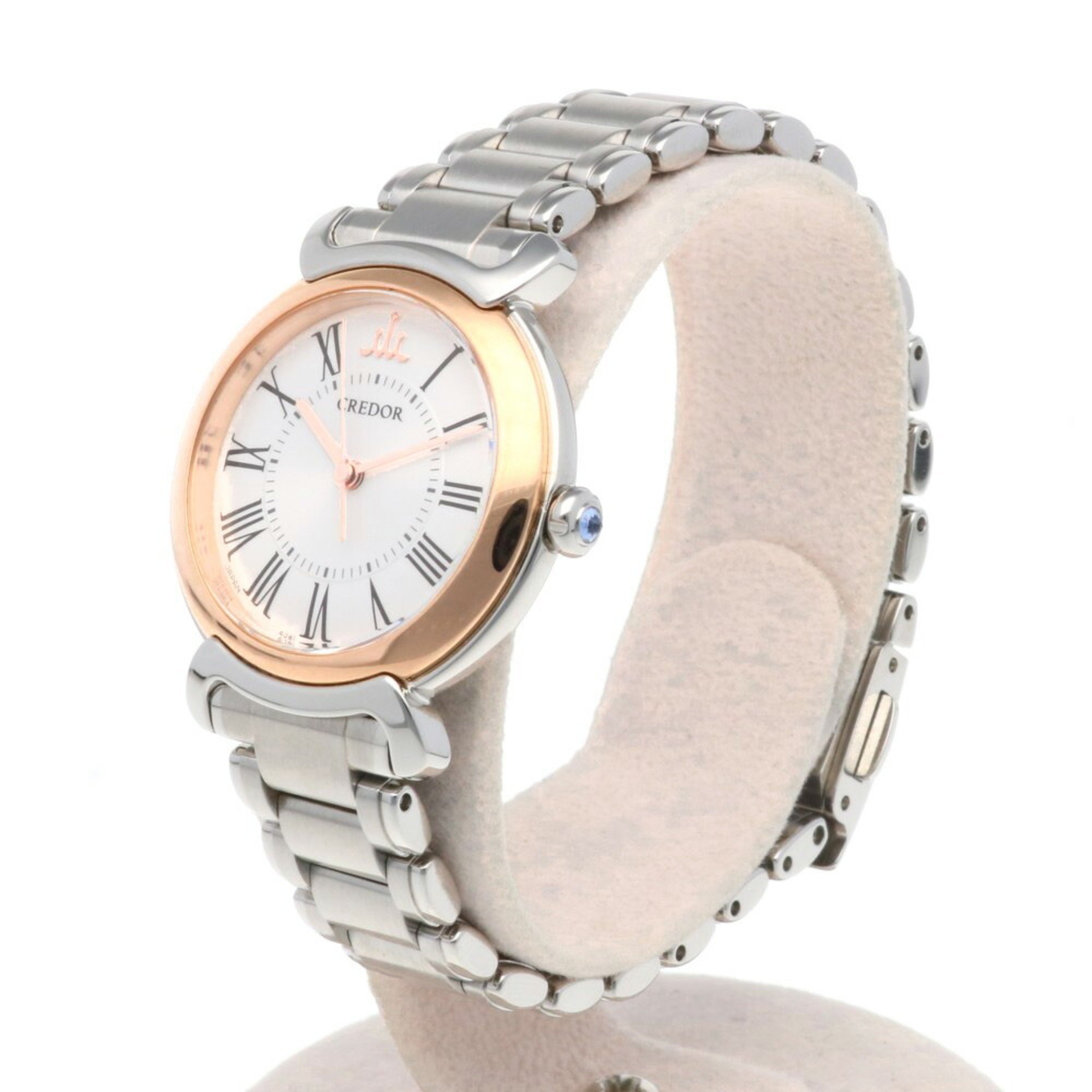 Credor Seiko Linear Lux Watch Stainless Steel 4J81-0AY0 /GSAS938 Quartz Ladies CREDOR SEIKO