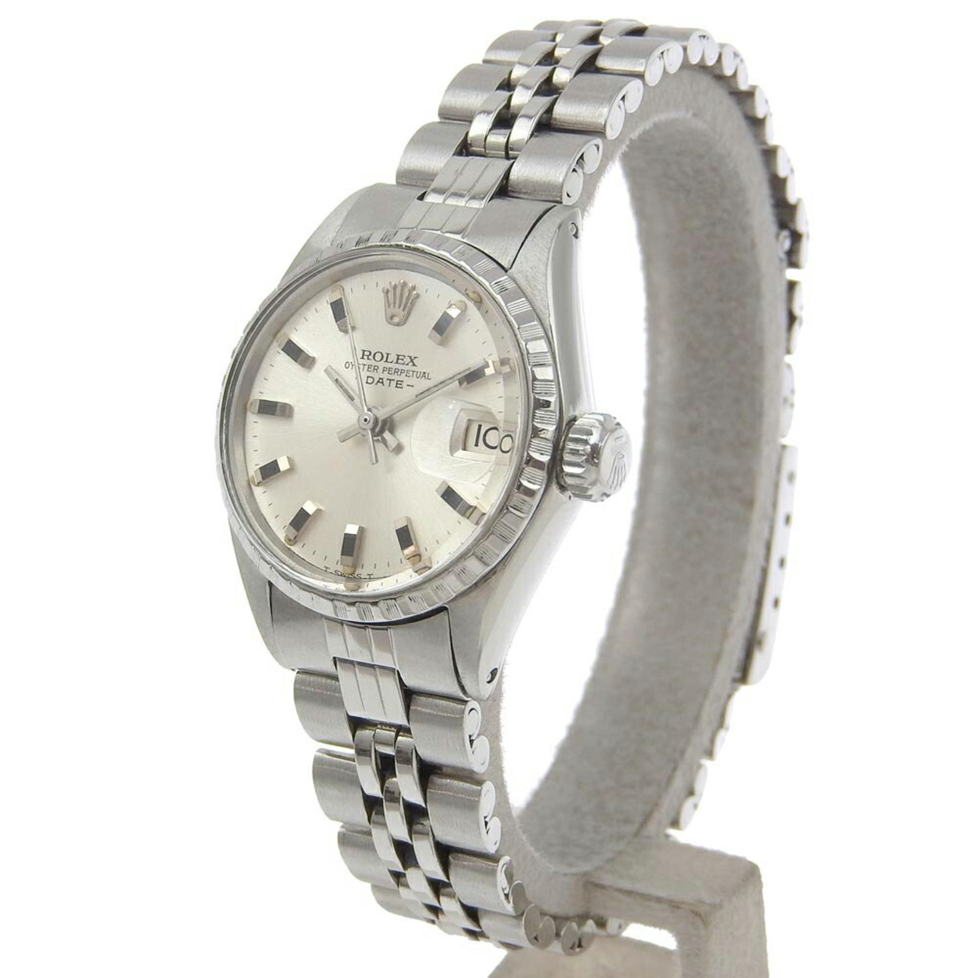 Rolex ROLEX Oyster Perpetual Watch Date 2 cal.1161 6524 Stainless Steel Automatic Silver Dial Ladies