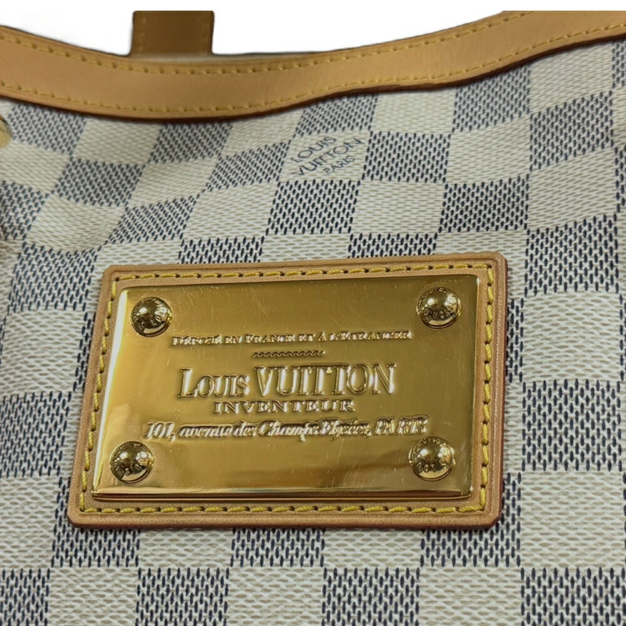 Louis Vuitton Hampstead MM Damier Azur Tote Bag Canvas N51206 White Women's LOUIS VUITTON