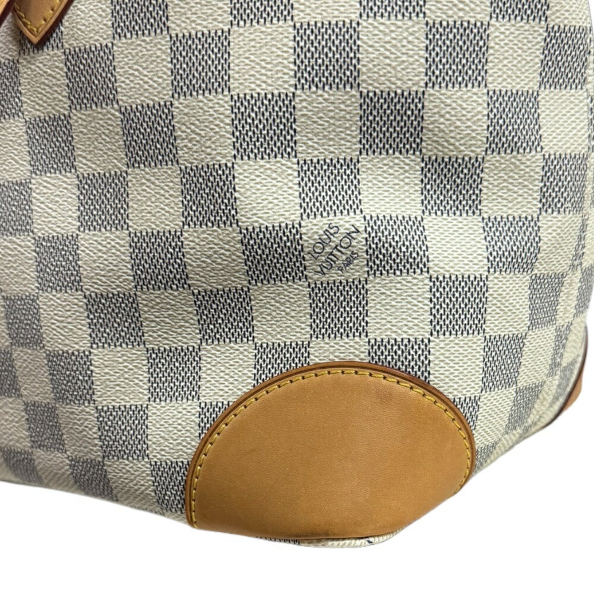 Louis Vuitton Hampstead MM Damier Azur Tote Bag Canvas N51206 White Women's LOUIS VUITTON