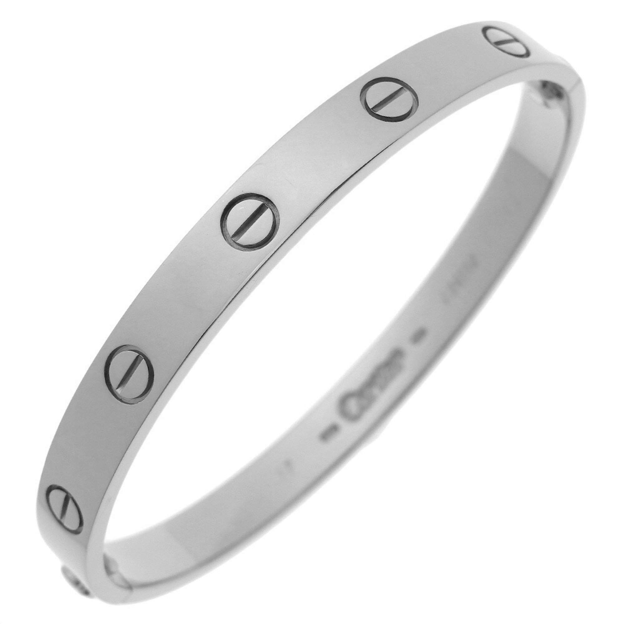 Cartier Love Breath Bracelet K18 White Gold Approx. 33.8g breath for women