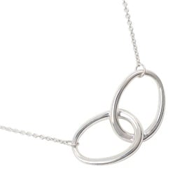 Tiffany TIFFANY&Co. Double Loop Necklace Elsa Peretti Silver 925 Approx. 8.2g loop Ladies