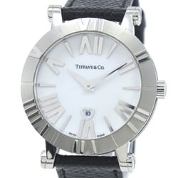 Tiffany TIFFANY&Co. Atlas Watch Z1301.11.11A201A Stainless Steel x Leather Quartz Analog Display White Dial Unisex