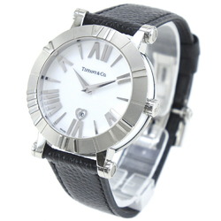 Tiffany TIFFANY&Co. Atlas Watch Z1301.11.11A201A Stainless Steel x Leather Quartz Analog Display White Dial Unisex