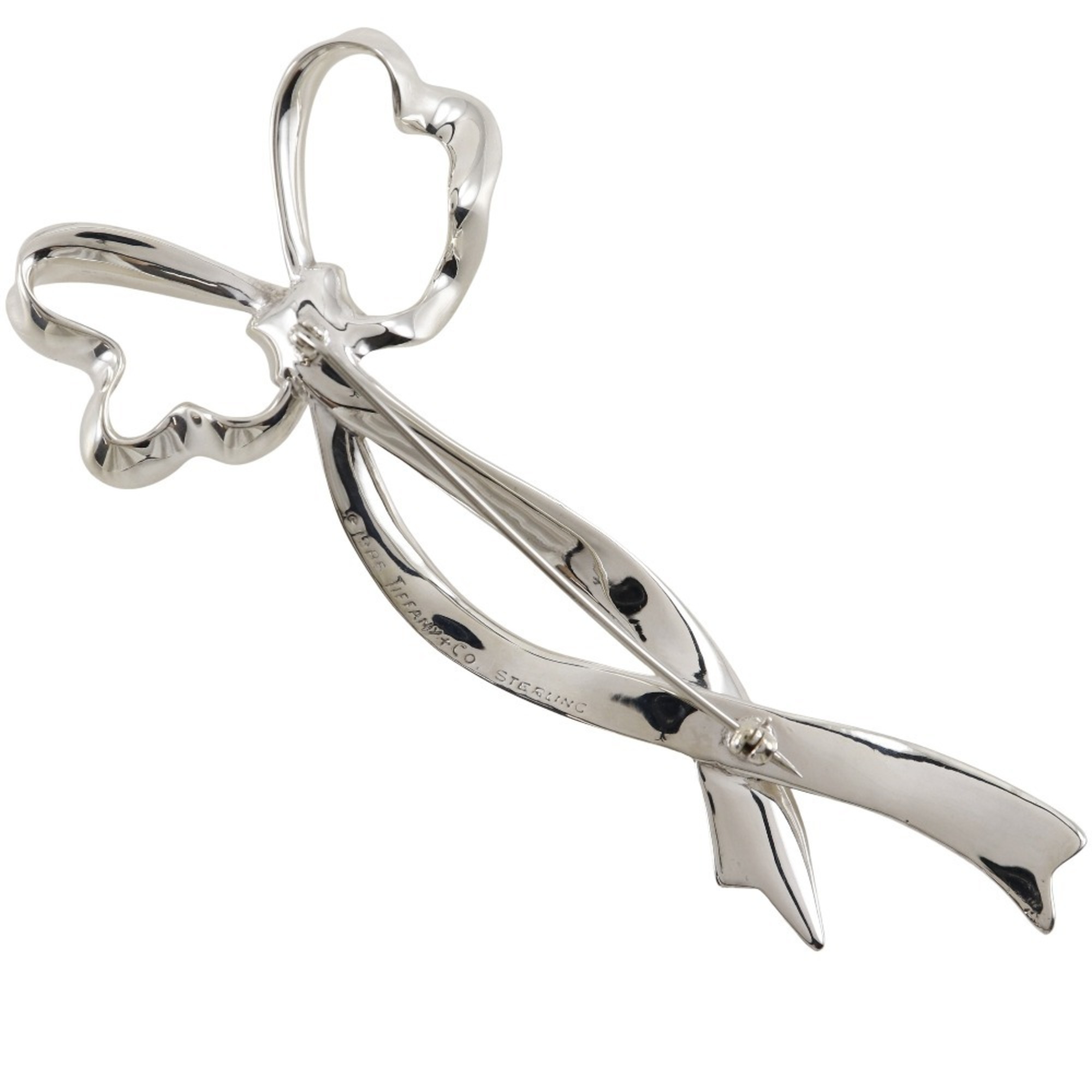 Tiffany TIFFANY&Co. Ribbon Brooch Silver 925 Approx. 19.3g Ladies