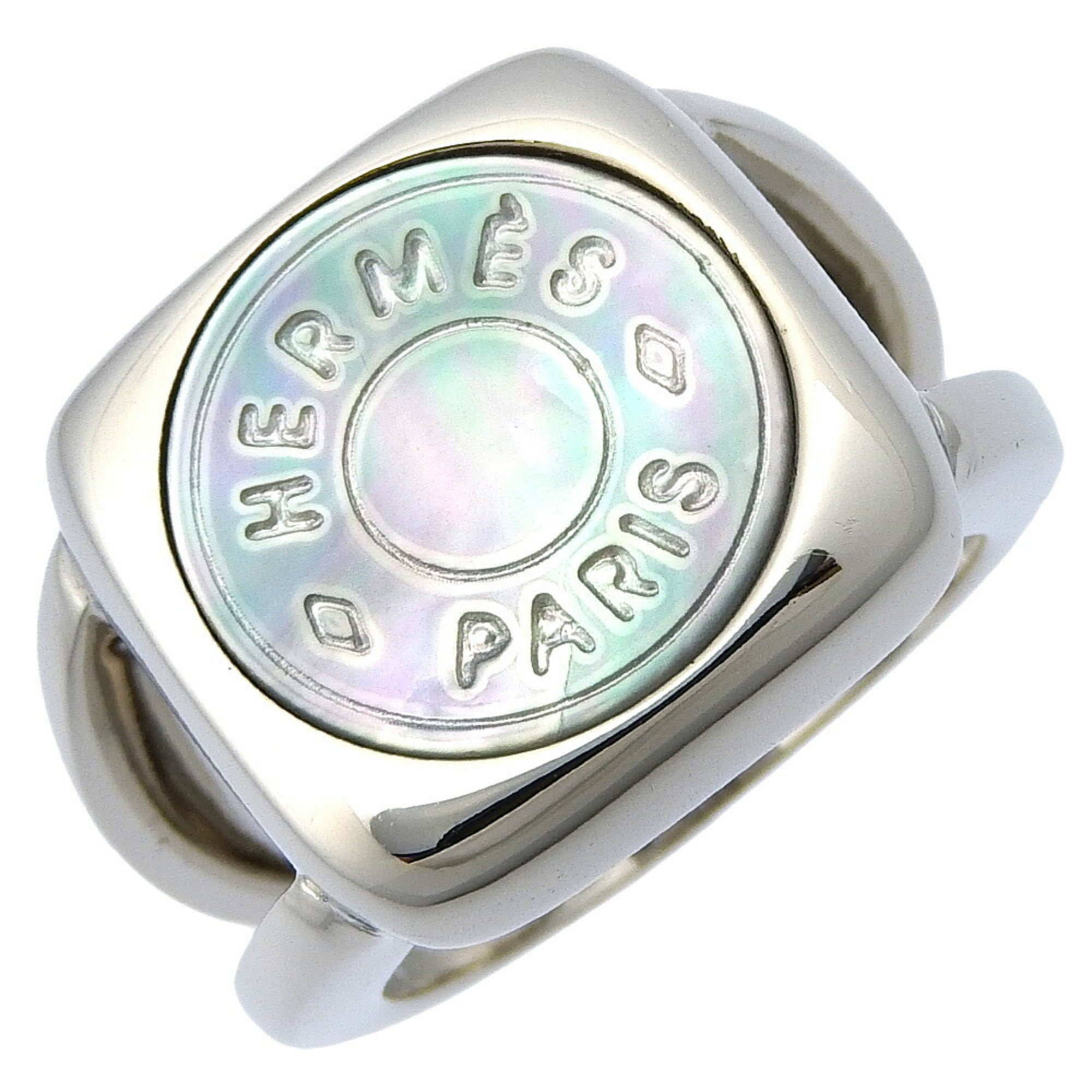 Hermes HERMES Serie size 12.5 ring, 925 silver x shell, approx. 11.5g, Serie, women's, W153124300