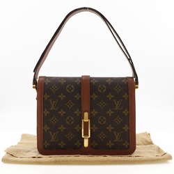 Louis Vuitton LOUIS VUITTON Ronpoan Shoulder Bag M51412 Monogram Canvas Brown A5 Flap Women's