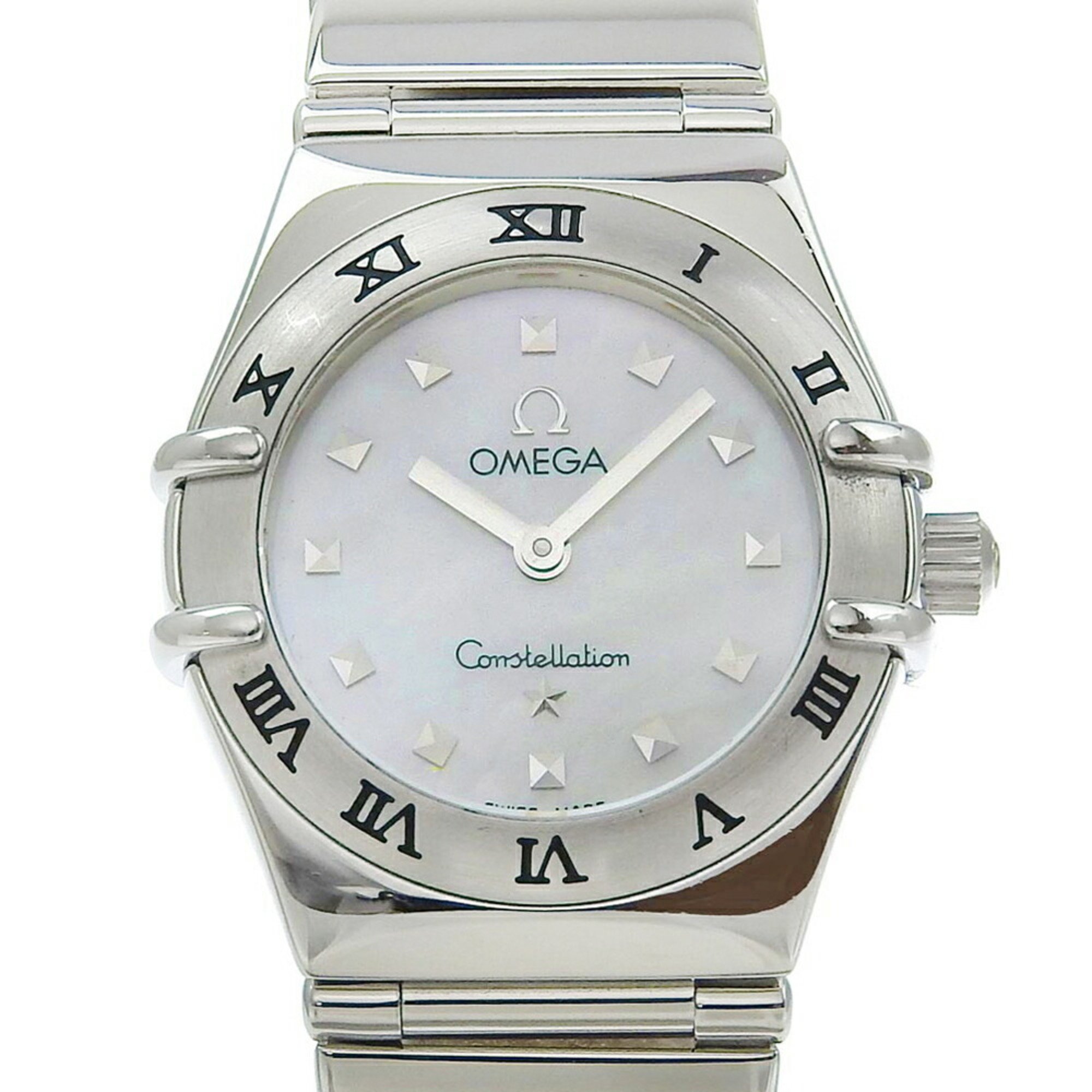 OMEGA Constellation Watch My Choice cal.1456 1561.71 Stainless Steel Quartz Analog Display White Shell Dial Ladies