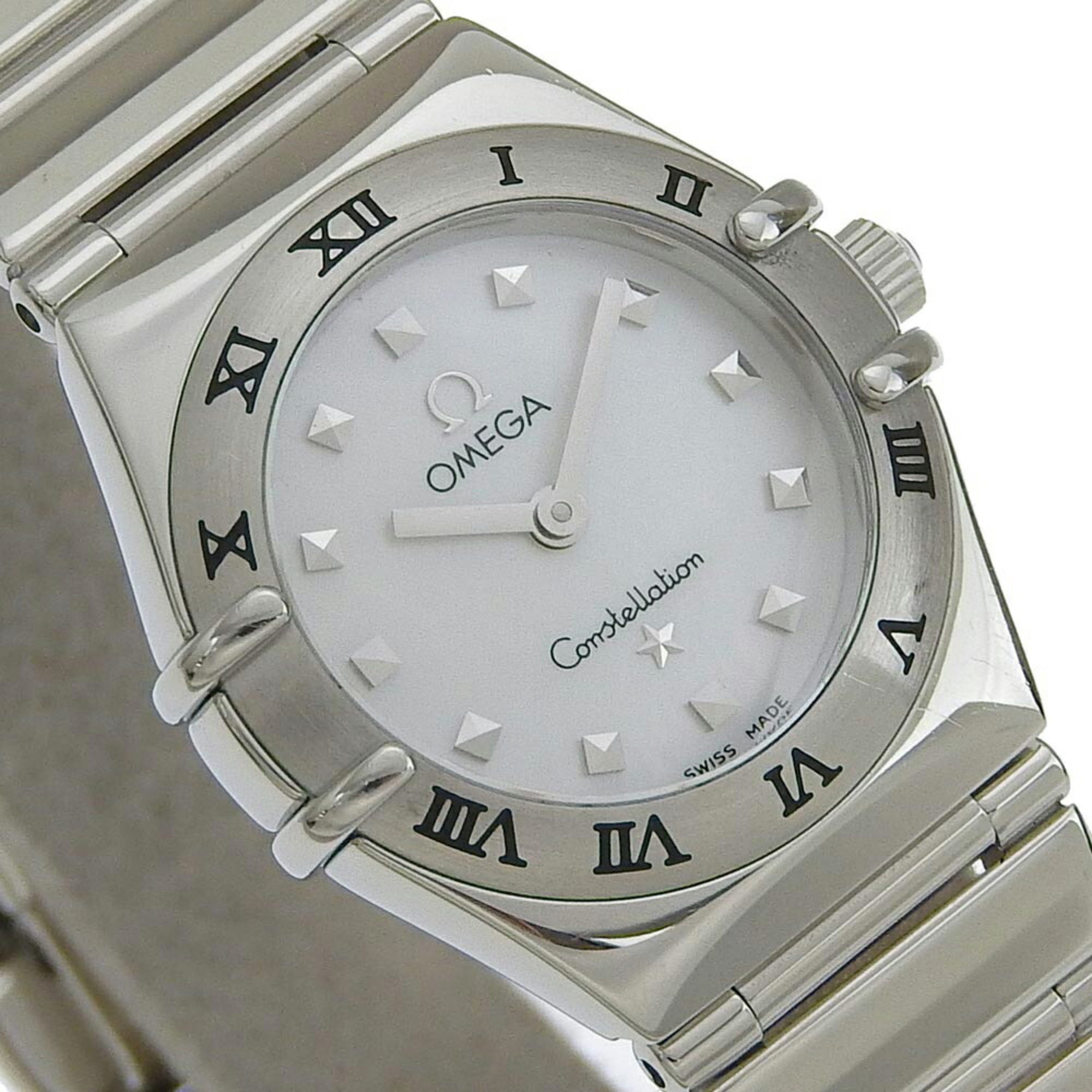 OMEGA Constellation Watch My Choice cal.1456 1561.71 Stainless Steel Quartz Analog Display White Shell Dial Ladies