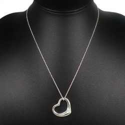 Tiffany TIFFANY&Co. Heart Medium Necklace Elsa Peretti Silver 925 Approx. 9.8g Open Women's