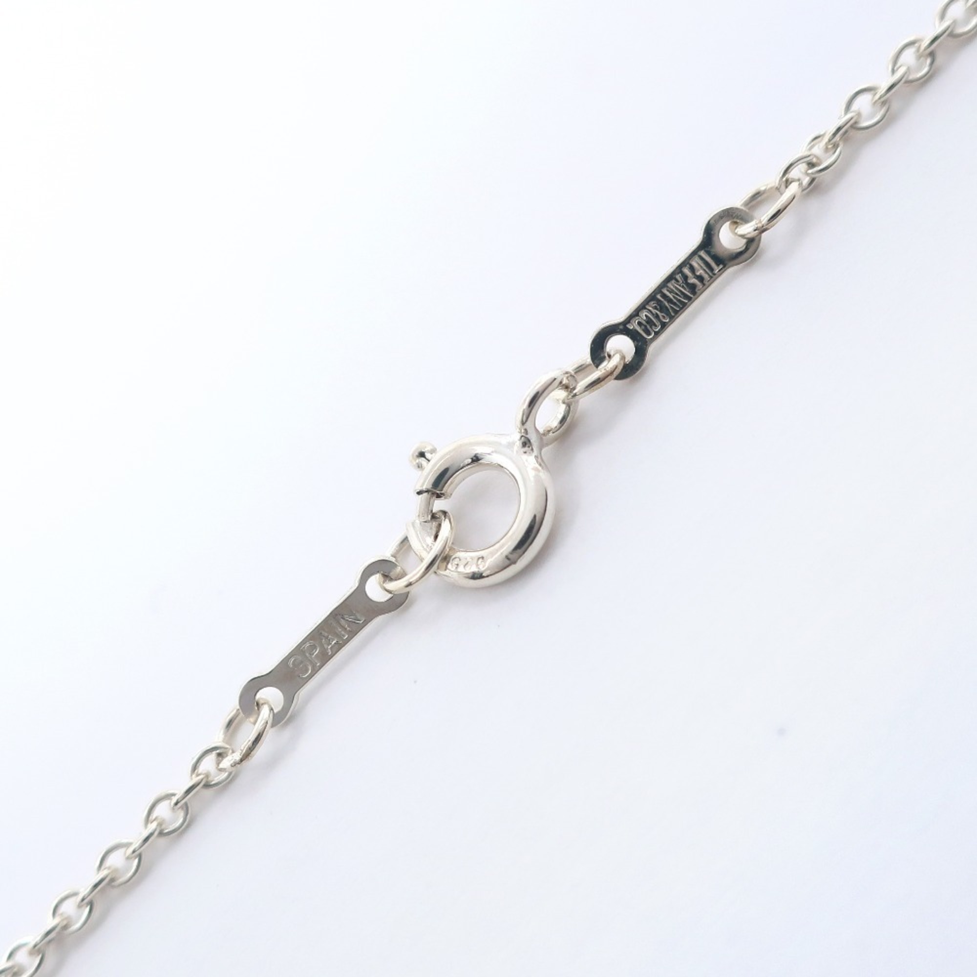 Tiffany TIFFANY&Co. Heart Medium Necklace Elsa Peretti Silver 925 Approx. 9.8g Open Women's