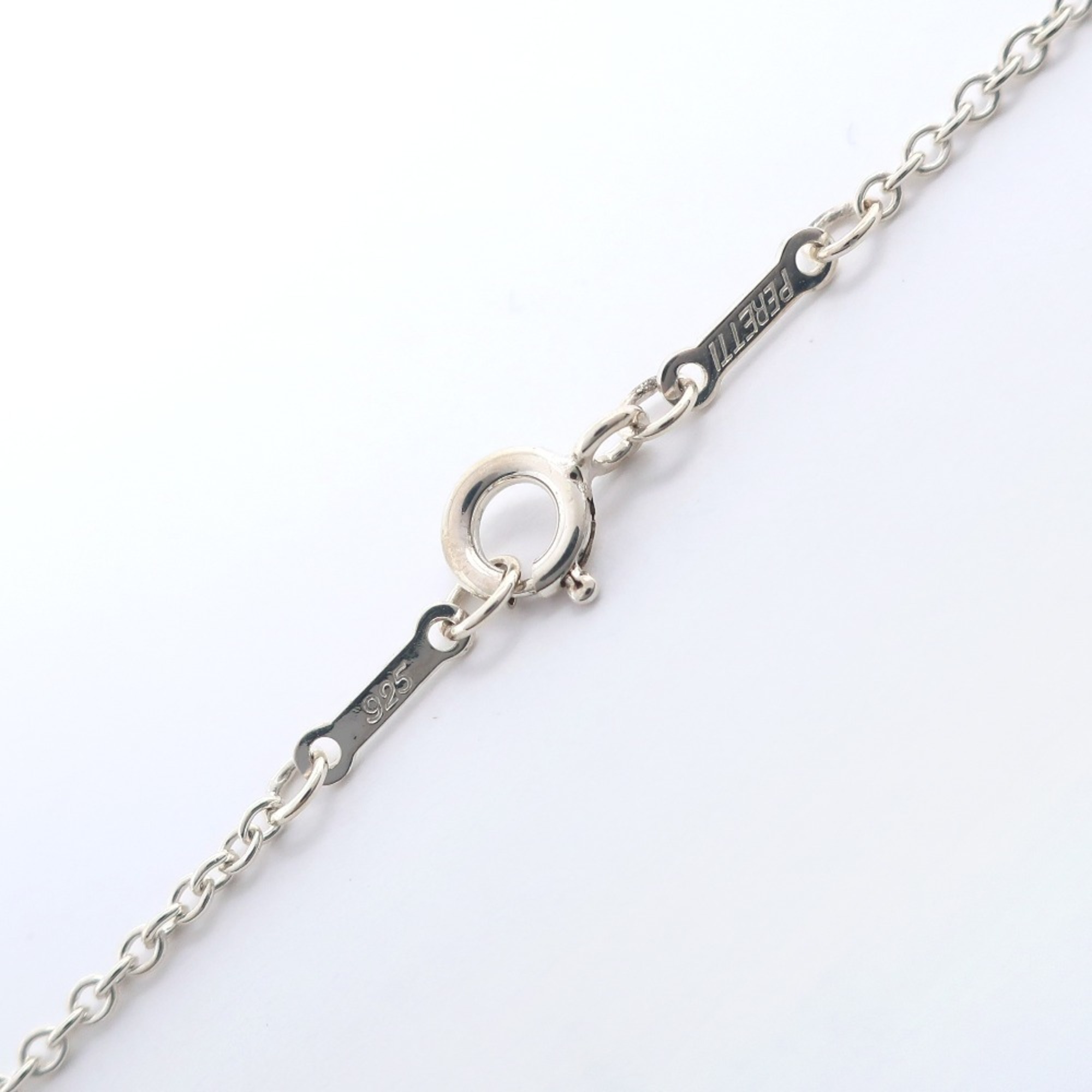 Tiffany TIFFANY&Co. Heart Medium Necklace Elsa Peretti Silver 925 Approx. 9.8g Open Women's