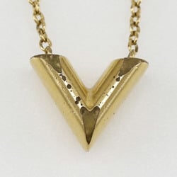 Louis Vuitton Essential V Necklace M61083 Gold Plated 2021 LE0261 Approx. 9.1g Unisex Rank