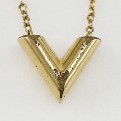 Louis Vuitton Essential V Necklace M61083 Gold Plated 2021 LE0261 Approx. 9.1g Unisex Rank