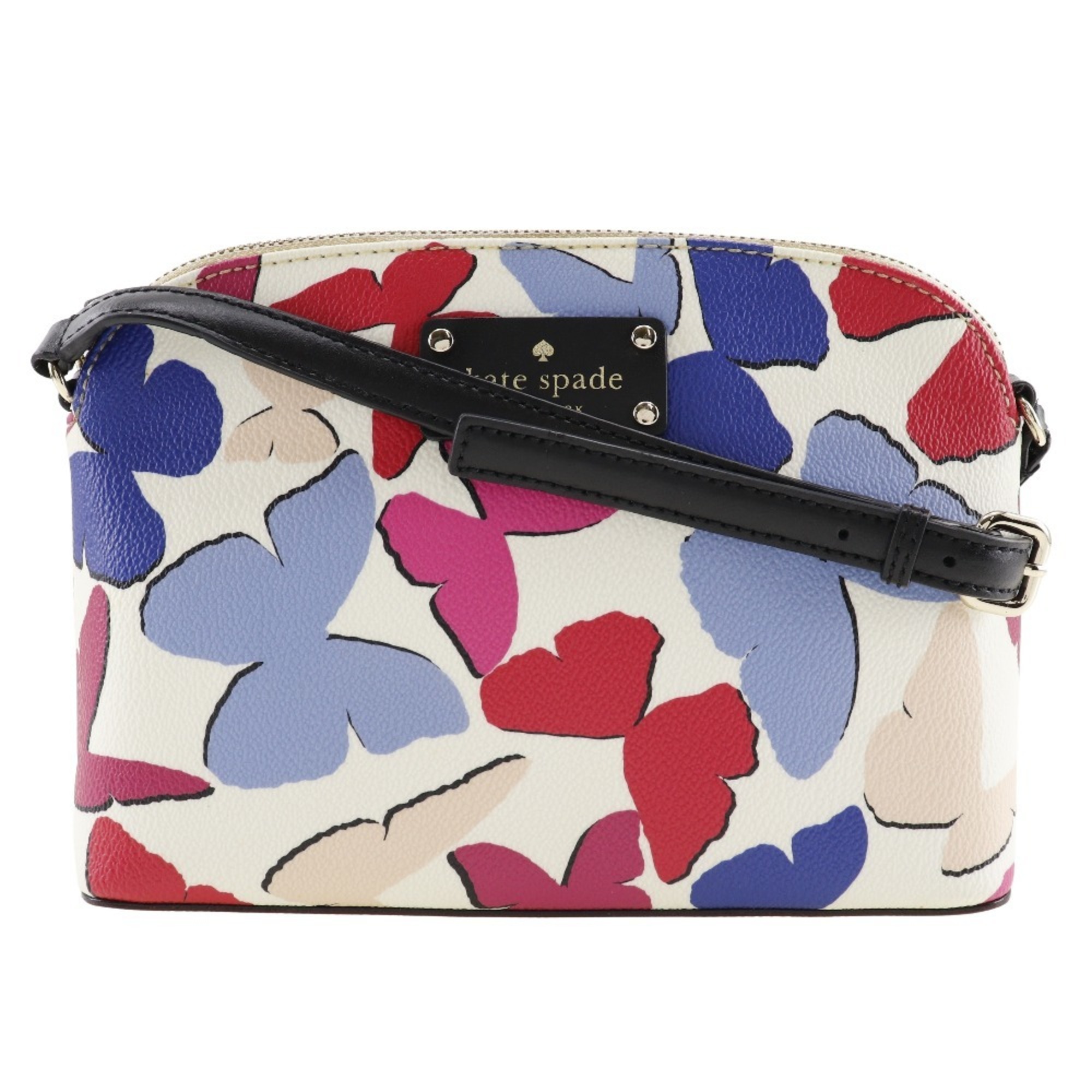 Kate Spade Butterfly Shoulder Bag PVC x Leather White/Multicolor butterfly Women's