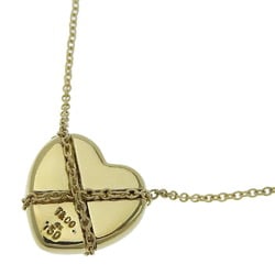 Tiffany TIFFANY&Co. Chain Cross Heart Necklace K18 Yellow Gold Approx. 6.1g Women's